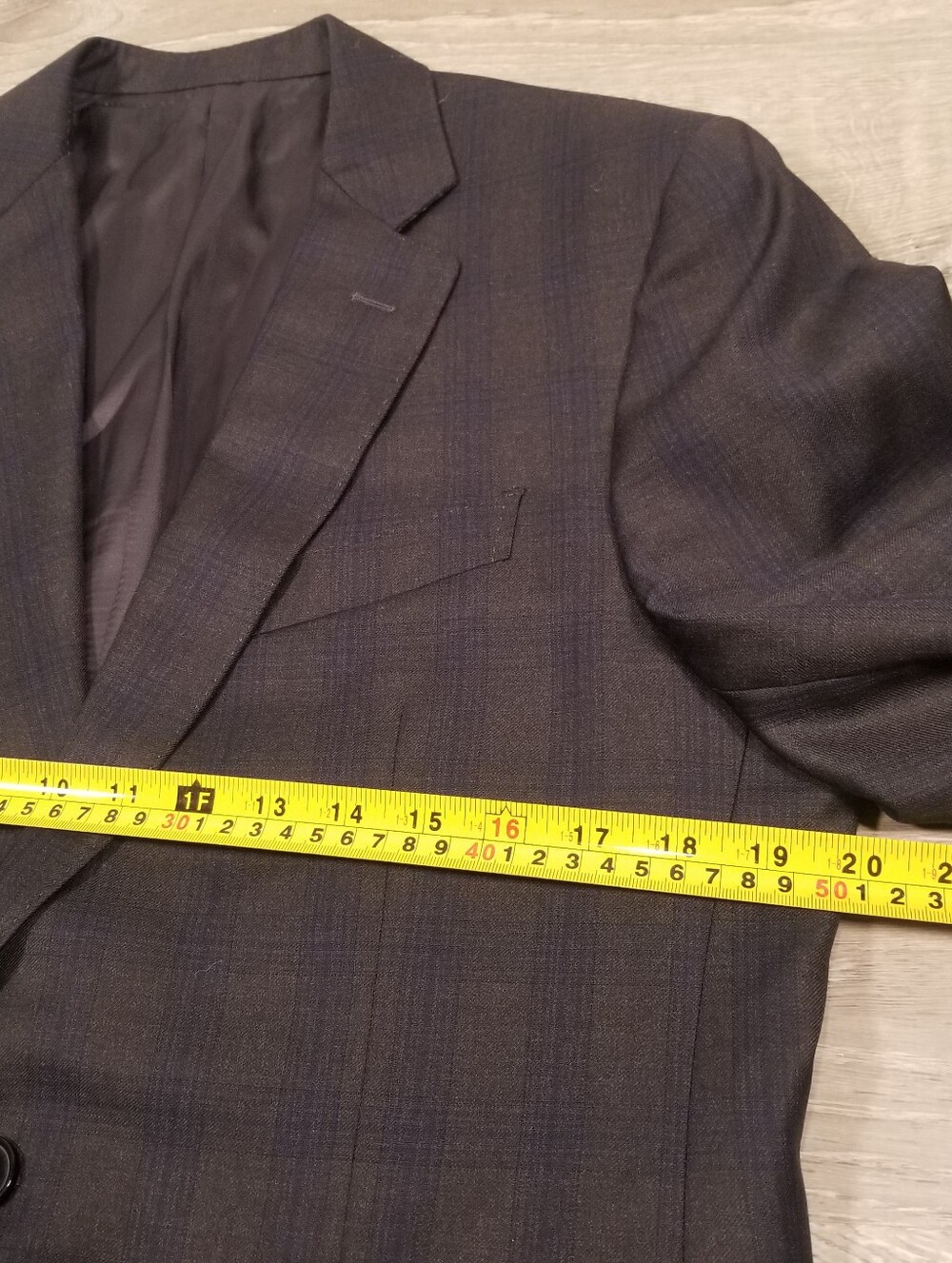 Canali Suit 2 Piece 50R EU (40R 34x30) Mens Gray Blue Rothmans Wool Plaid Check - Picture 8 of 16